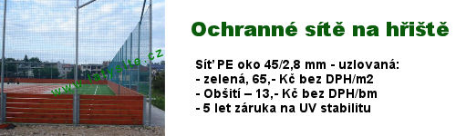 Ochranné sítě na sportoviště Ochranné sítě na sportoviště