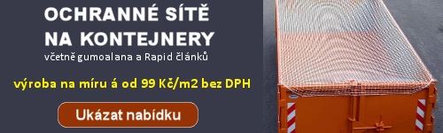 Ochranné sítě na svahy Ochranné sítě na kontejnery